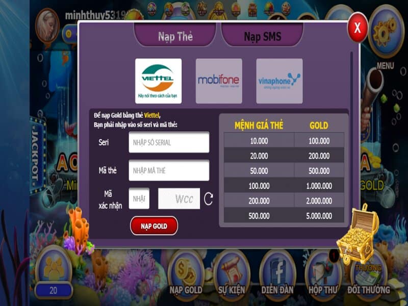 Cách nạp tiền game bắn cá bằng tin nhắn sms có khó không?