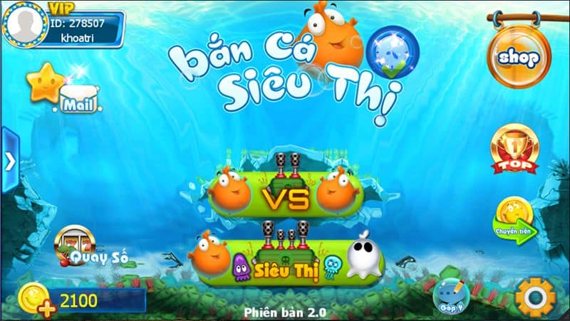 Game bắn cá siêu thị rất hấp dẫn người chơi