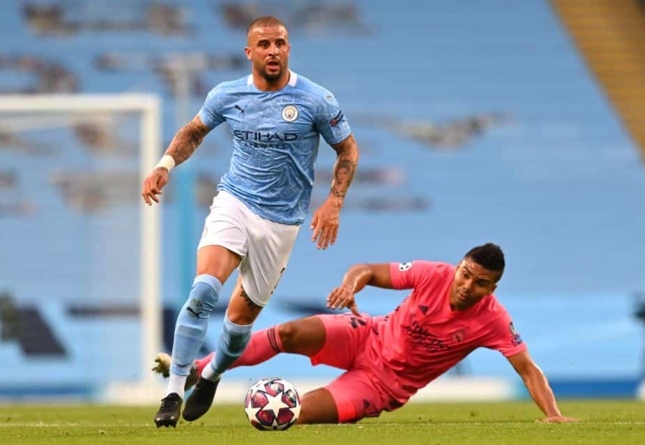 Hậu vệ của Man City, Kyle Walker vẫn có tốc độ rất tốt dù đã 32 tuổi